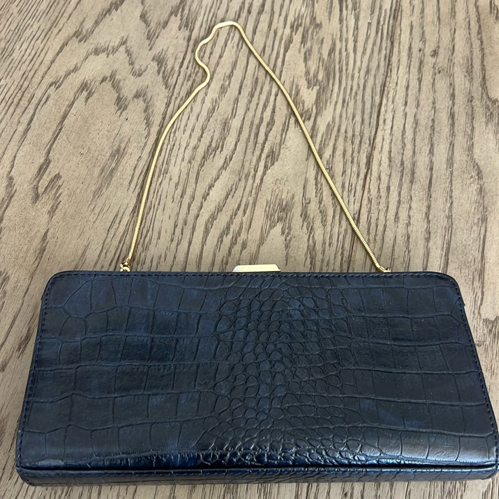Women’s Banana Republic Blue Crocodile Mini Shoulder Bag